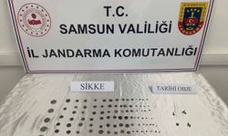 Samsun'da186 Sikke ve 4 tarihi obje ele geçirildi