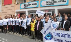 Eğitim sendikaları eğitimciye şiddeti protesto etti