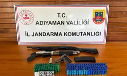 Adıyaman'da tüfek ve tabanca ele geçirildi