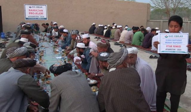 IHO EBRAR Afganistan'da iftar sofraları kurmaya devam ediyor